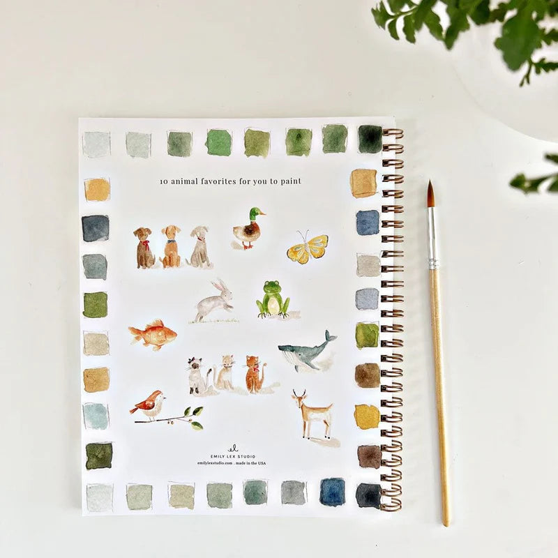 Cahier d’aquarelle - les Animaux - Emily Lex Studio