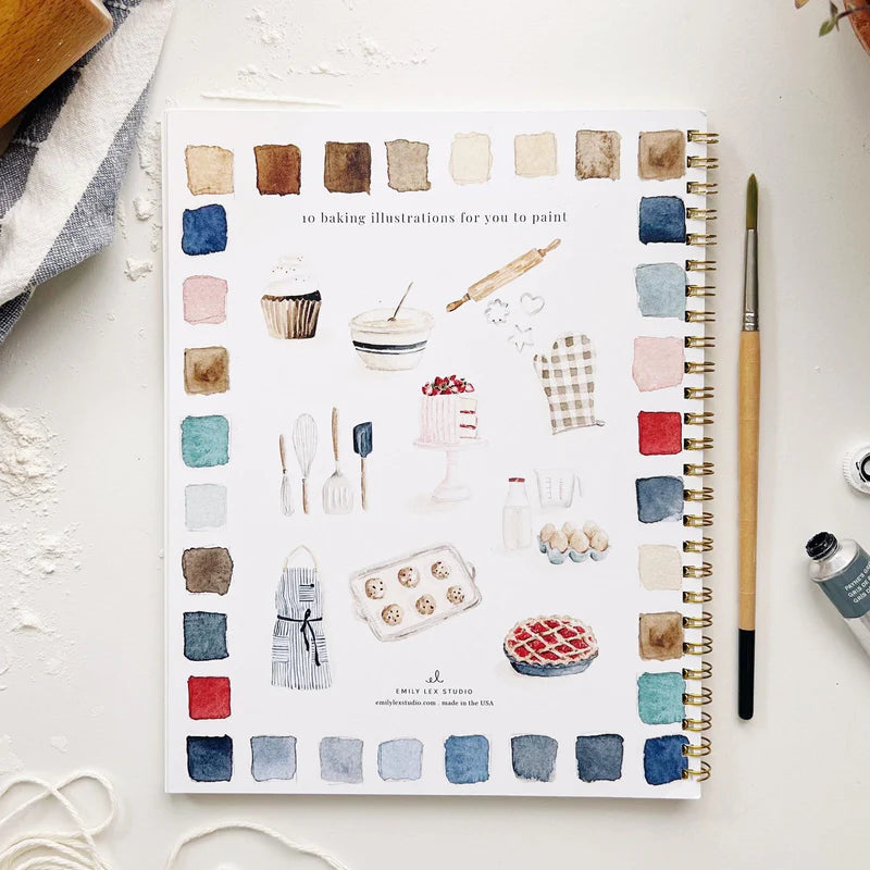 Cahier d’aquarelle - Patisseries - Emily Lex Studio