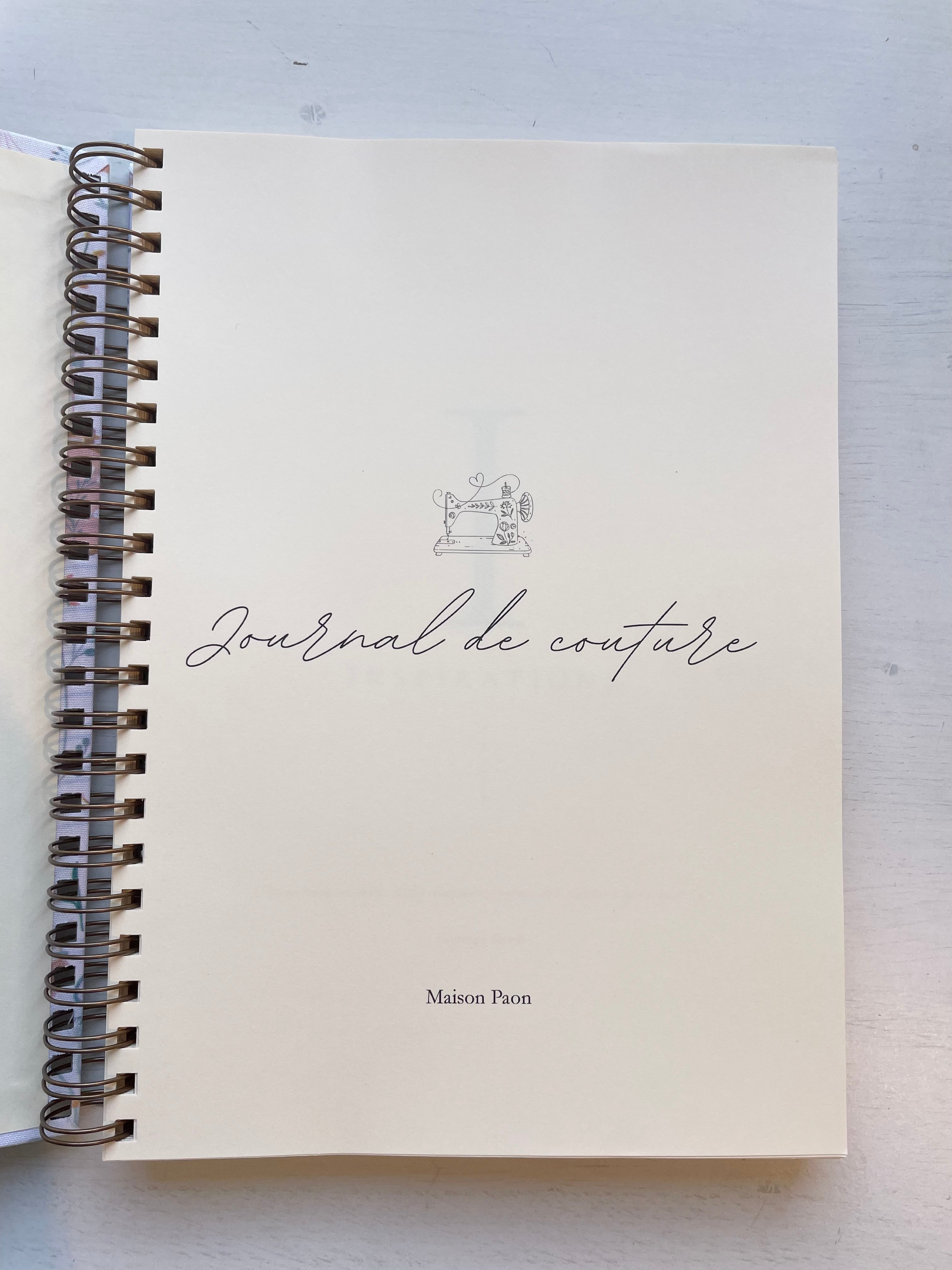 Carnet de Coutures à personnaliser - Maison Paon