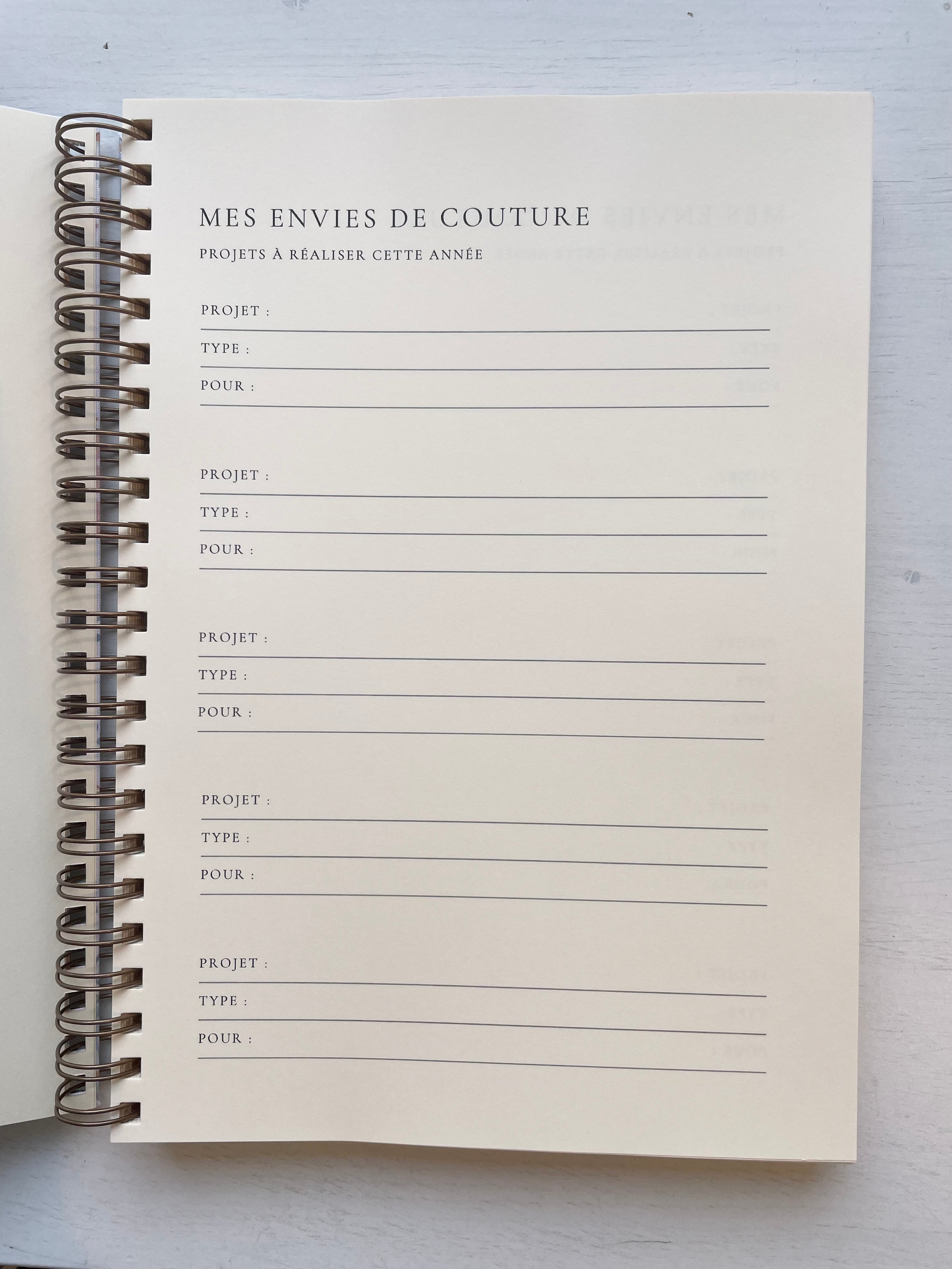 Carnet de Coutures à personnaliser - Maison Paon