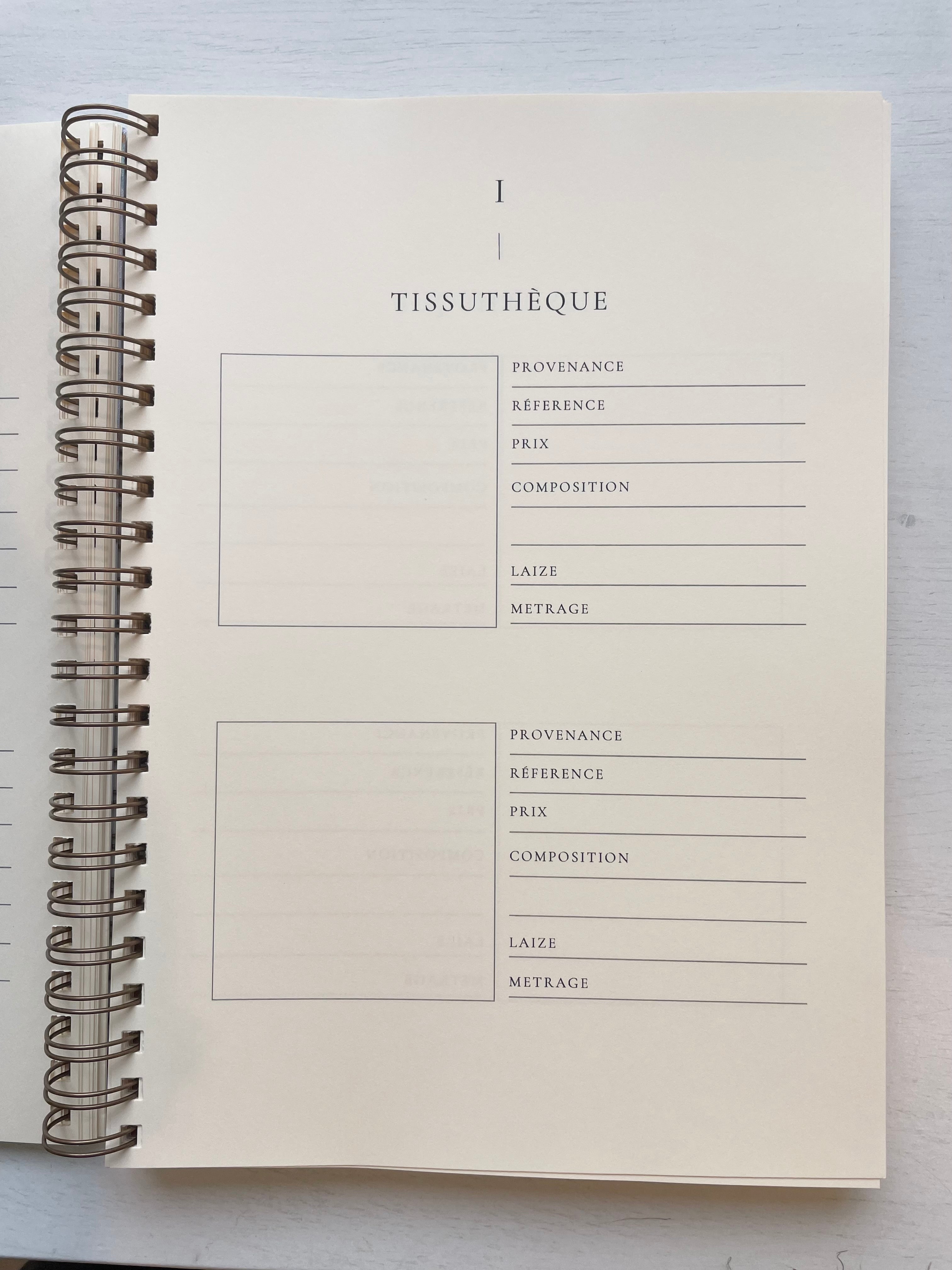 Carnet de Coutures à personnaliser - Maison Paon