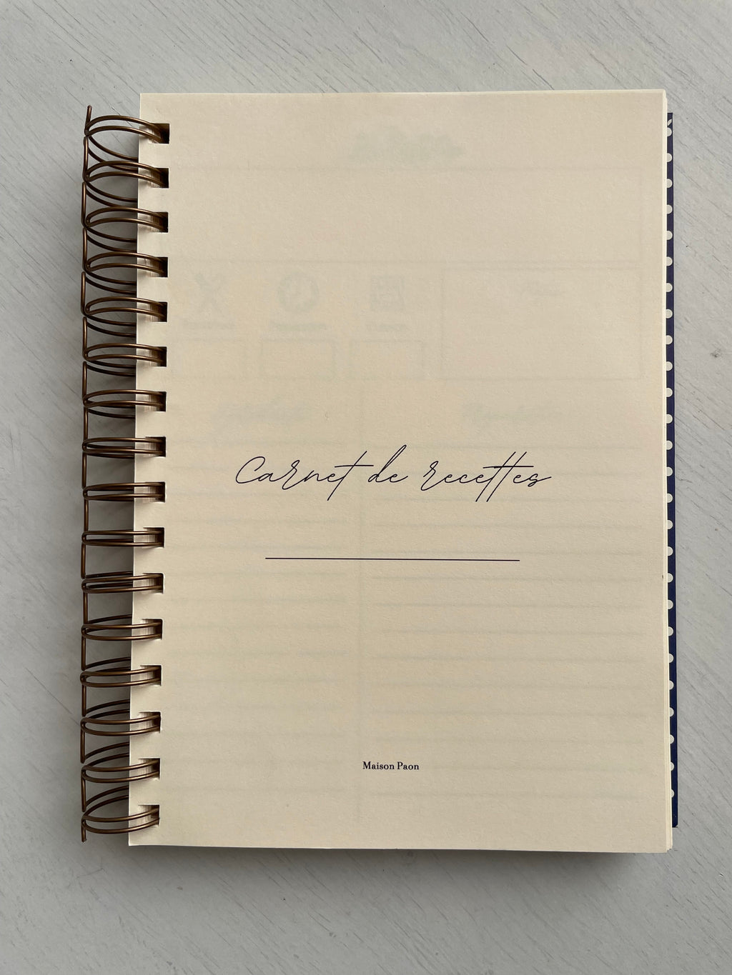 Journal de recette à personnaliser