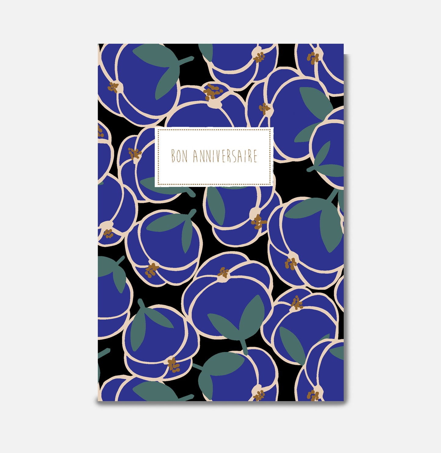 Carte Bon Anniversaire Fleurs Bleues - Pascale Editions