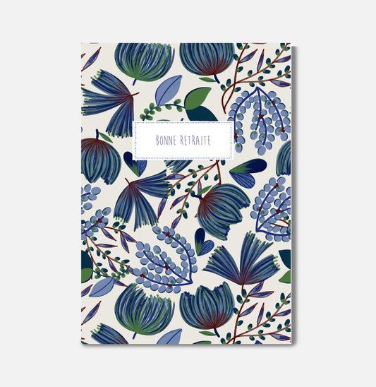 Carte Géante - Bonne Retraite - Fleurs bleues - Pascale Editions