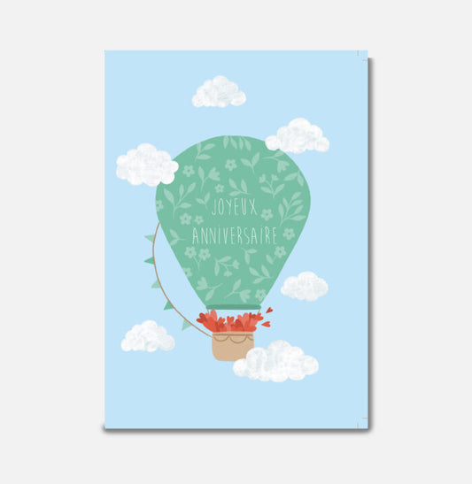 Carte Montgolfière D'anniversaire - Pascale Editions