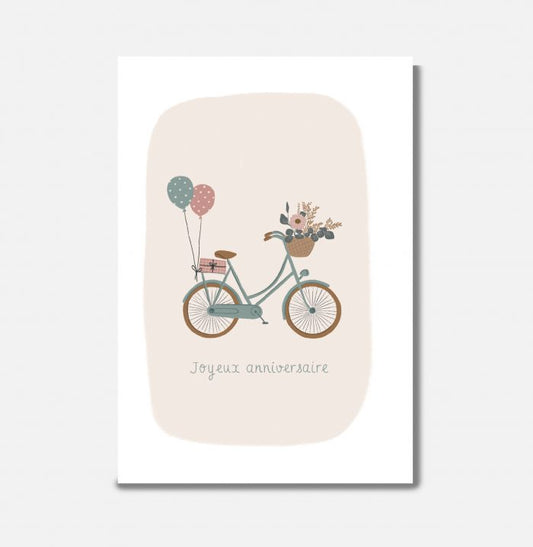 Carte Joyeux Anniversaire Vélo - Pascale Editions