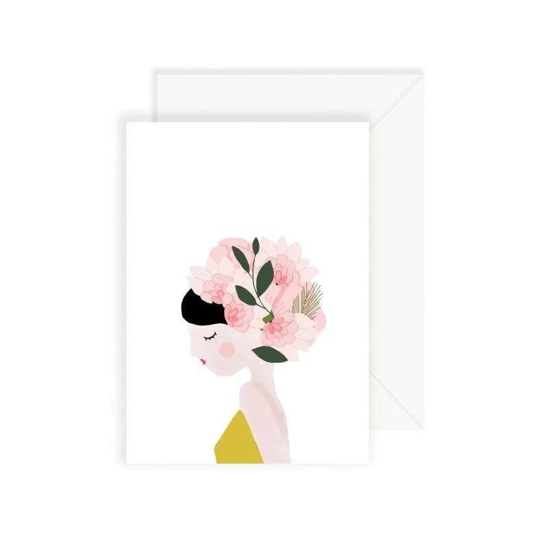 Carte postale - Portait Cheveux Fleuris - My Lovely Thing