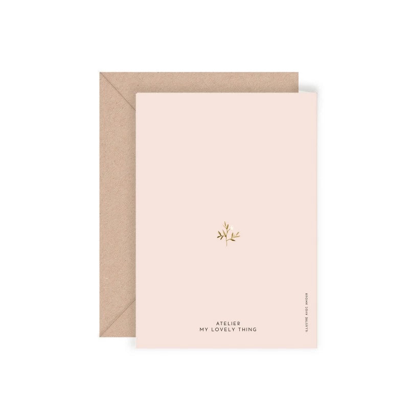 Carte Thank You Rose Fleurs - My Lovely Thing