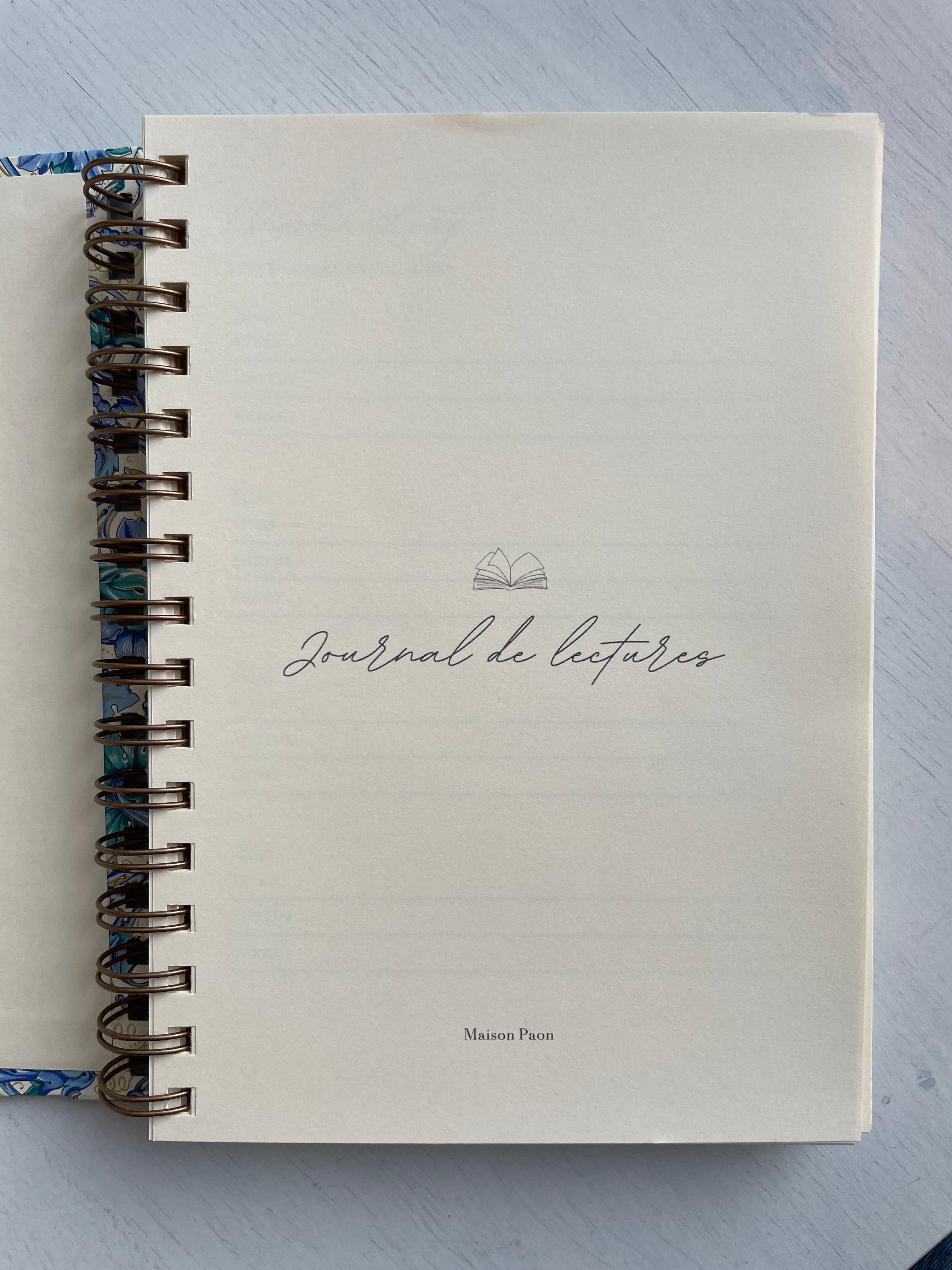 Journal de Lecture à personnaliser