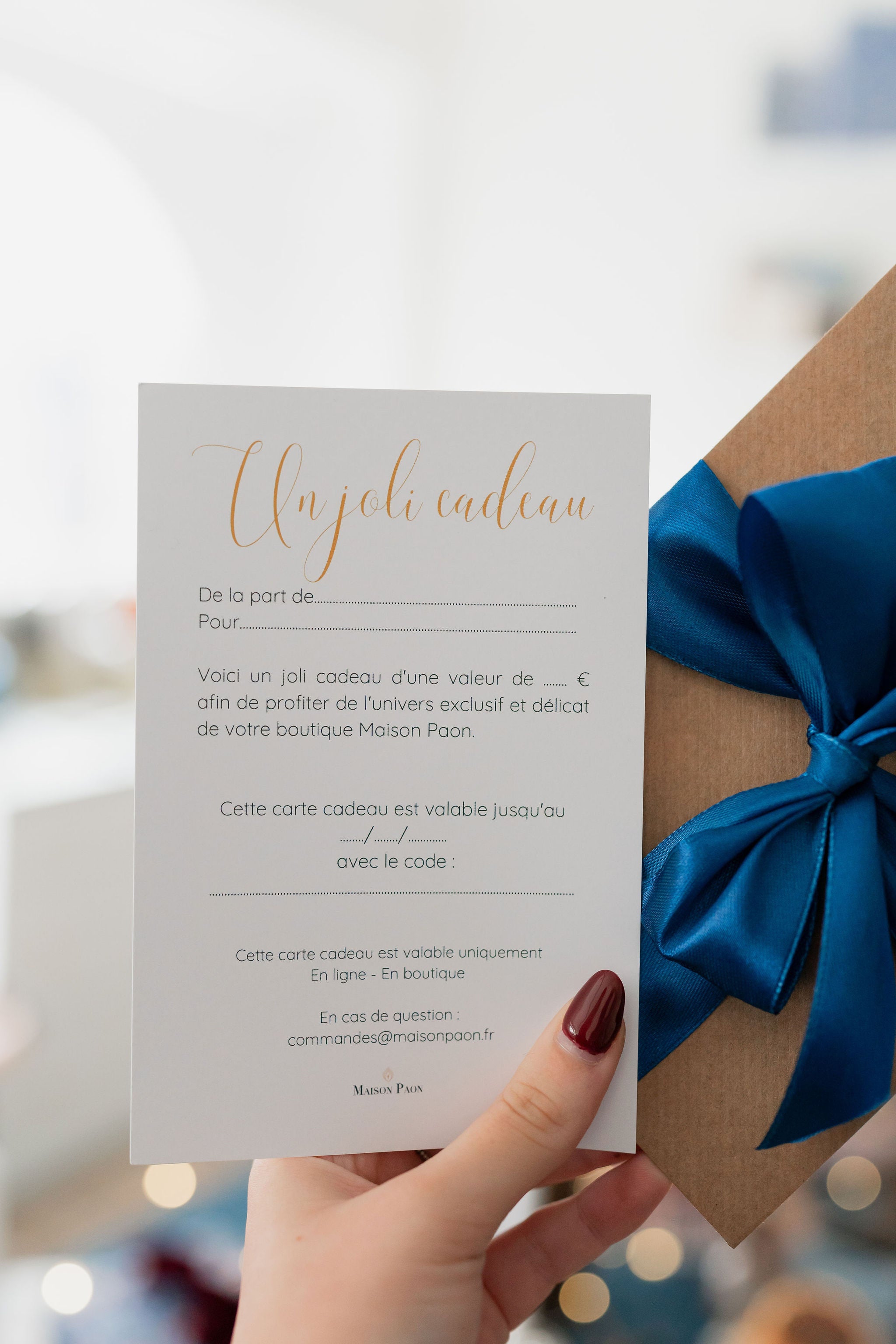 La carte digitale Eshop Maison Paon (à imprimer)