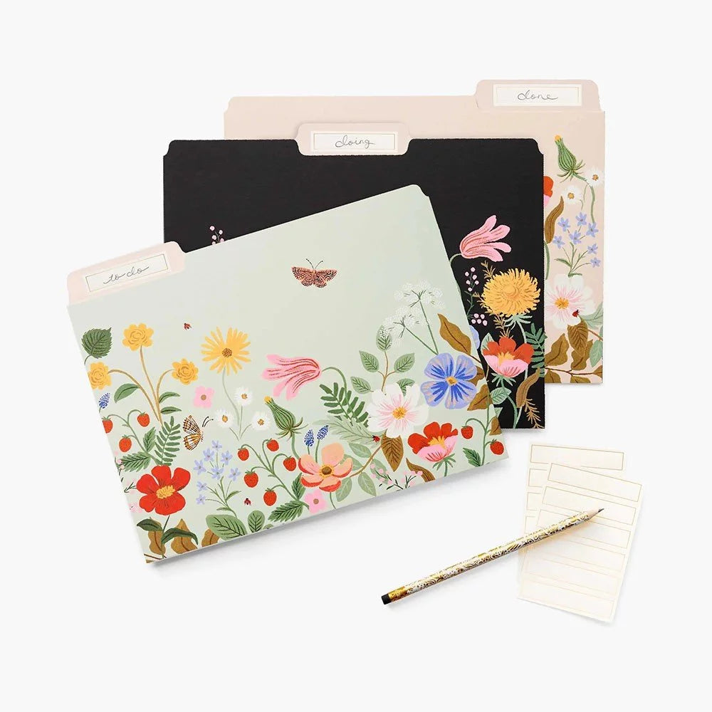 Set de 6 dossier- Strawberry - Rifle Paper Co