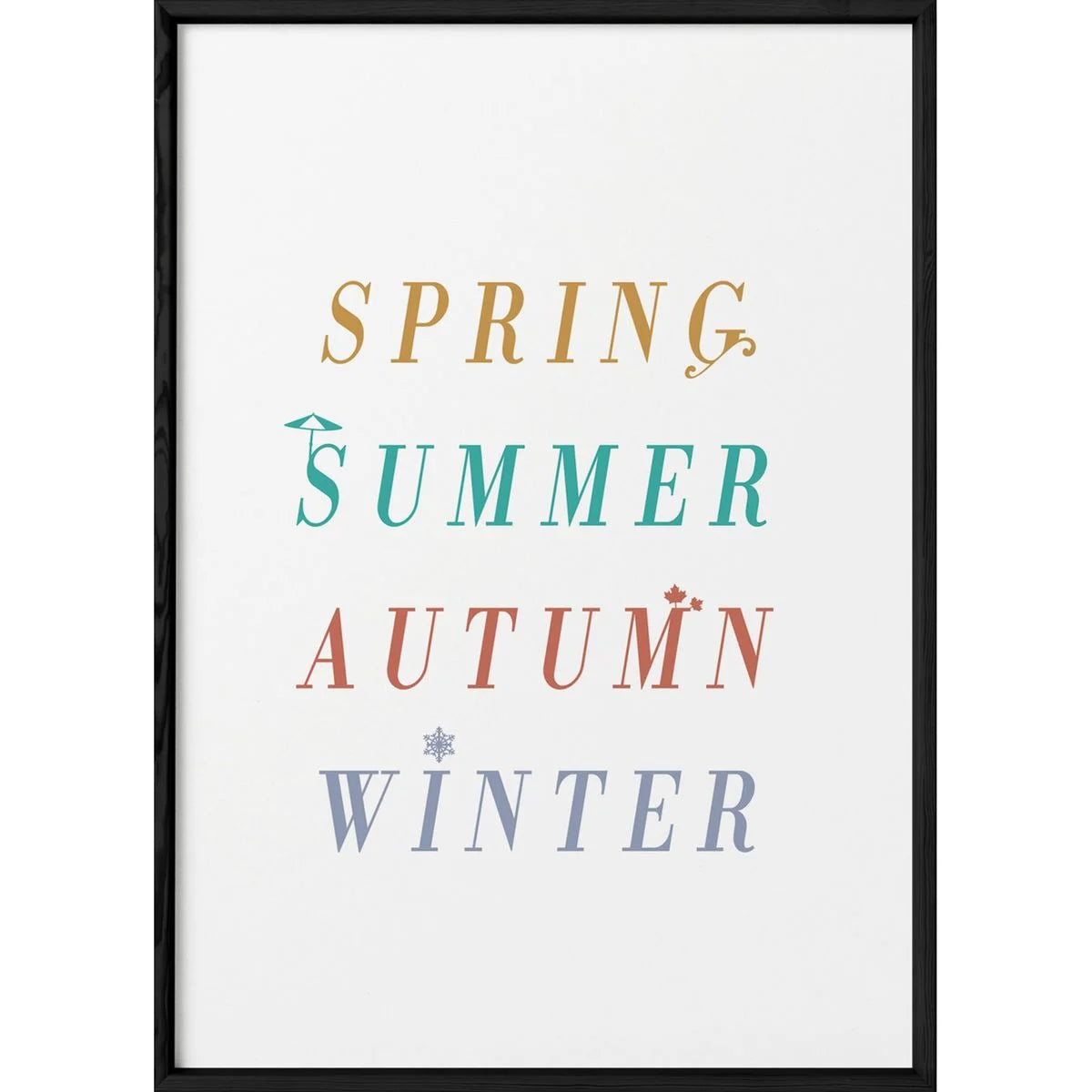 Affiche A3 - Quatre saisons