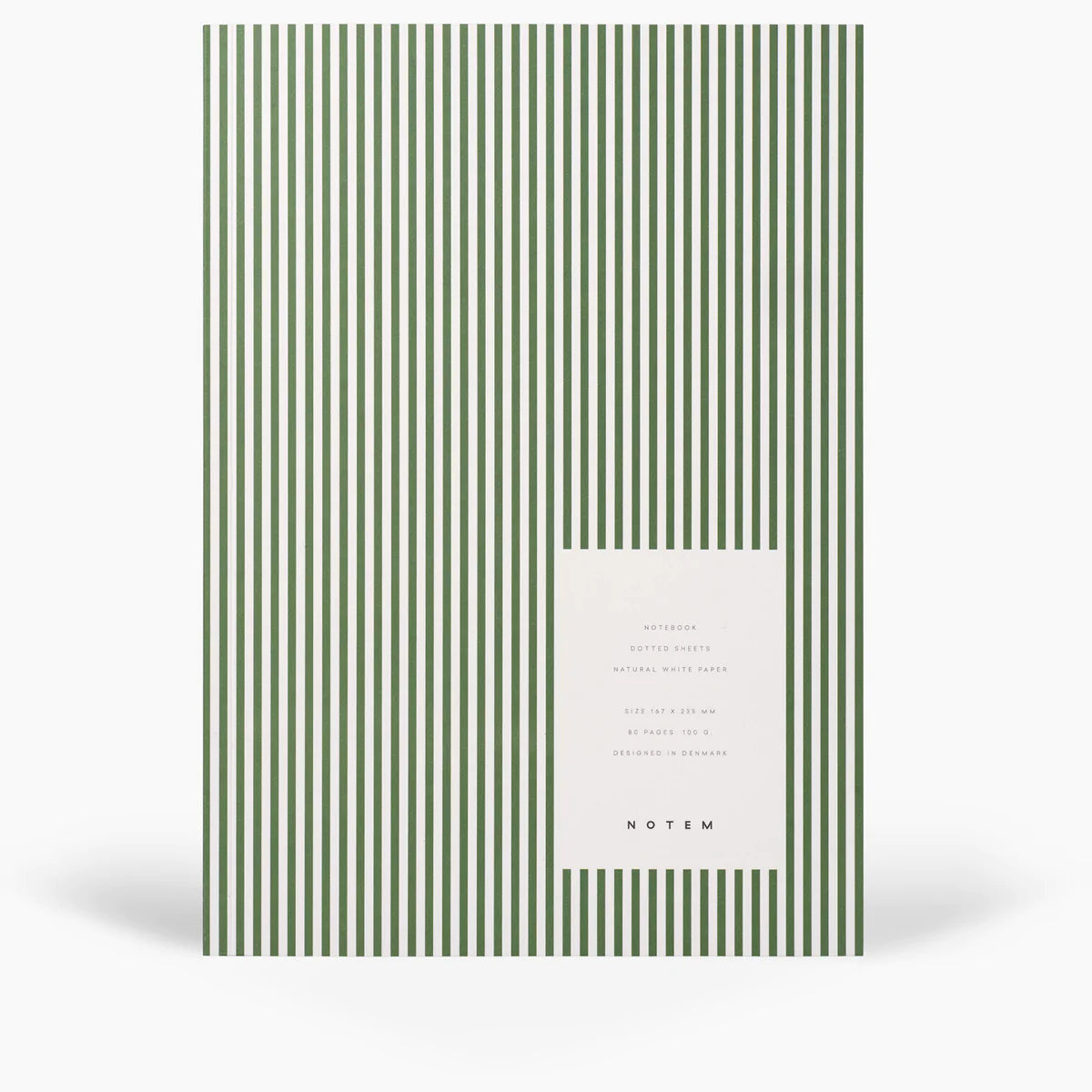Couverture carnet Vita notes rayures vertes