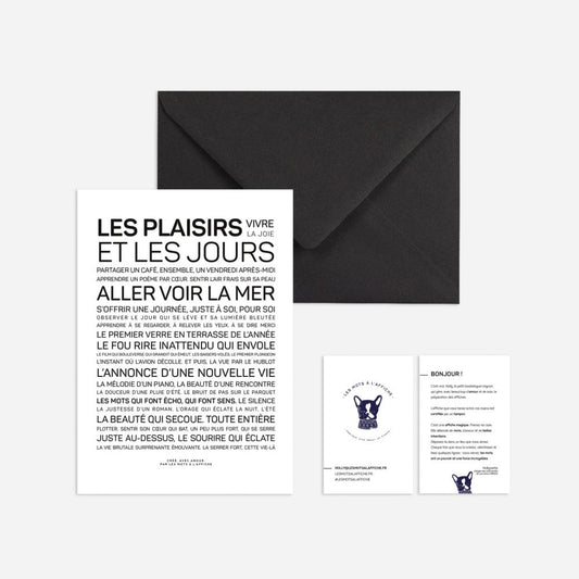 Mini Les Plaisirs - les mots à l’affiche