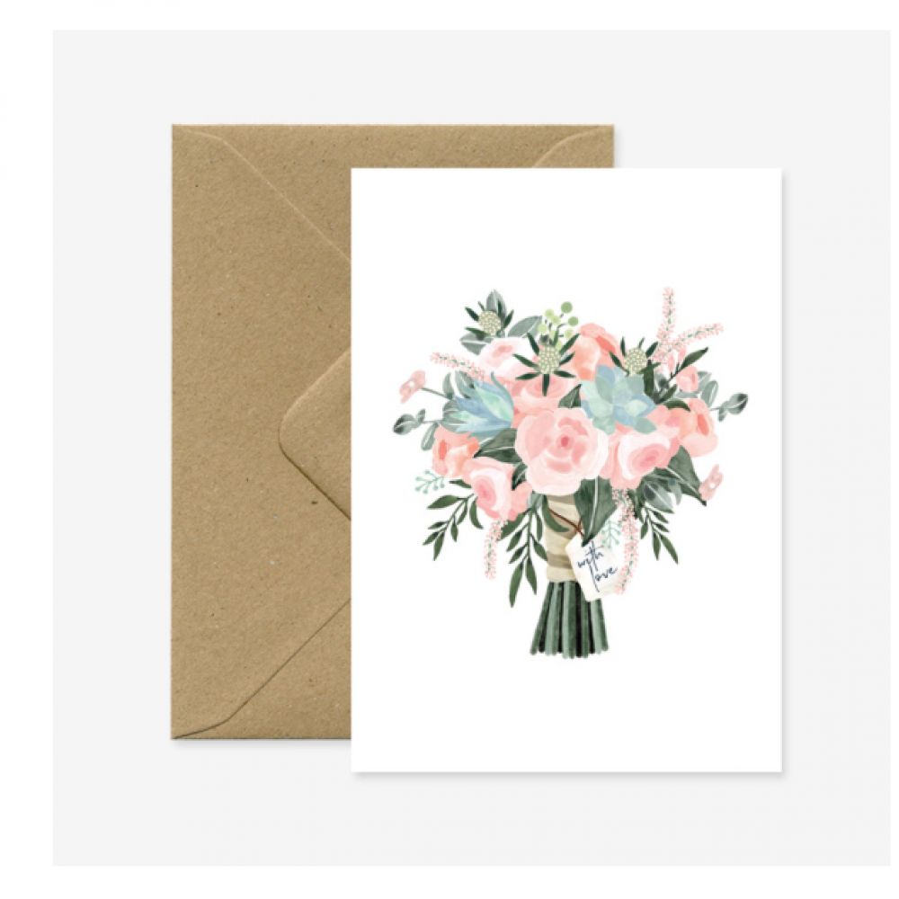 Carte Bouquet - With Love - AWS