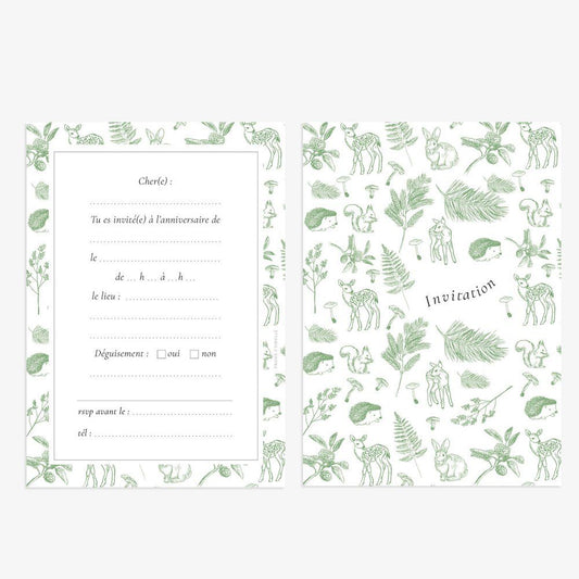 Cartes invitation - Forêt - Prune & Sibylle