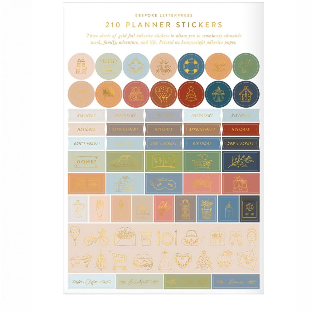 Stickers Planner - Bespoke Letterpress