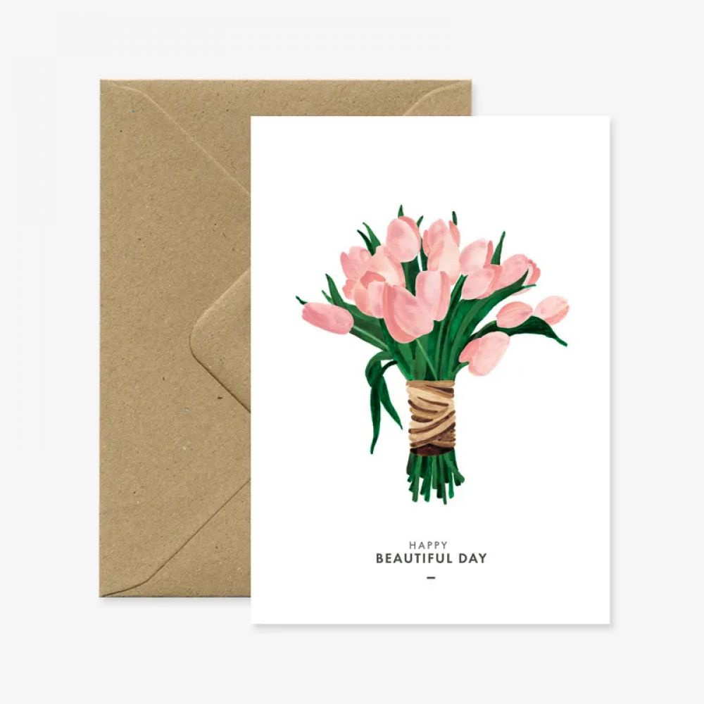 Carte Beautiful day Tulips - All the ways to say