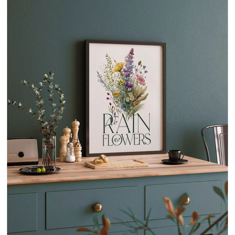 Affiche S - No Rain, No Flowers - Studio Topo