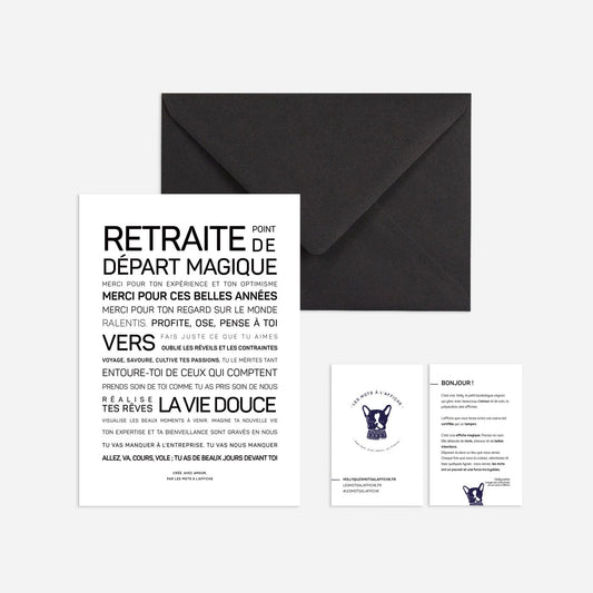 Carte Retraite - Les Mots à l’affiche