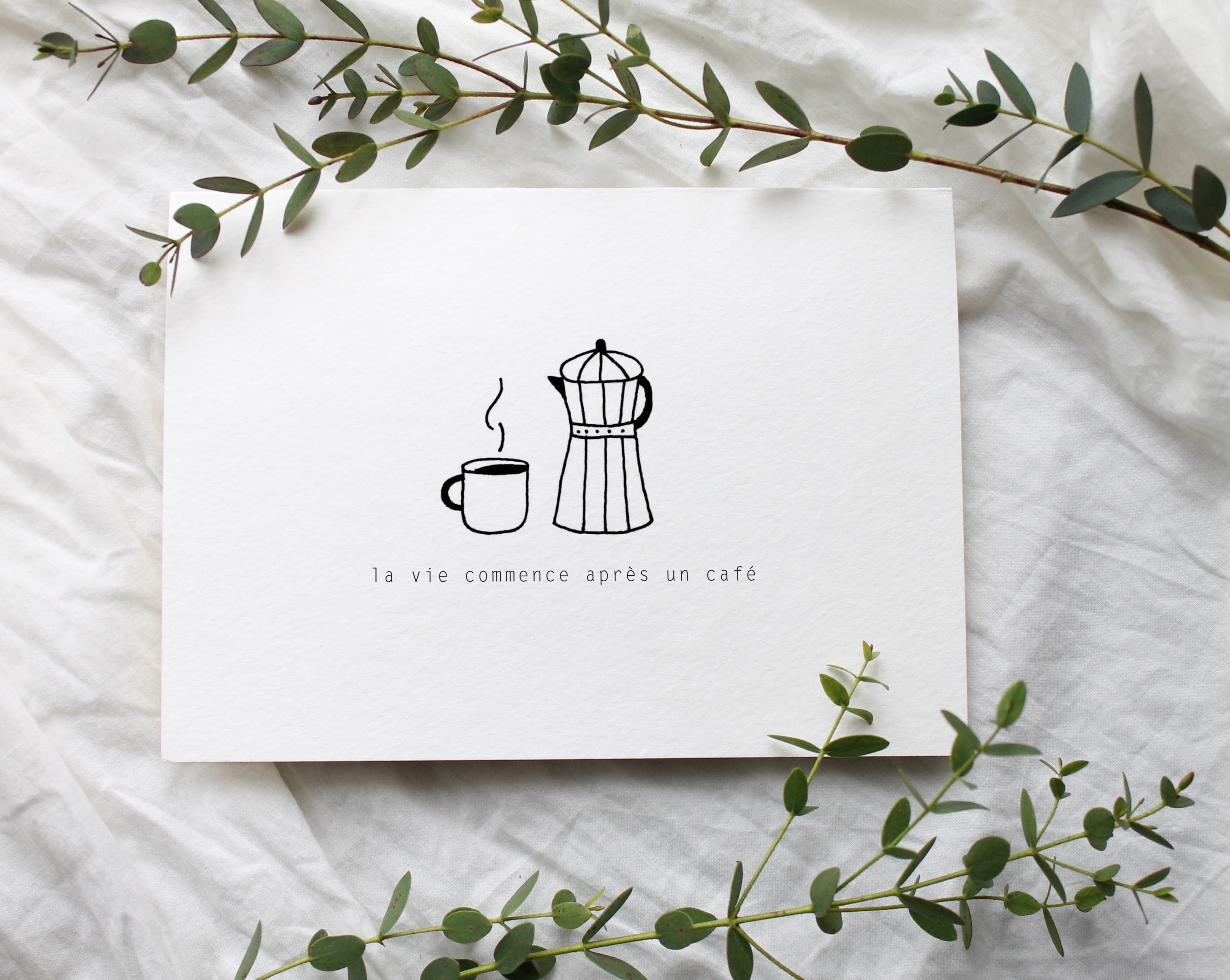 Carte La vie commence après un café - Anna Posimo