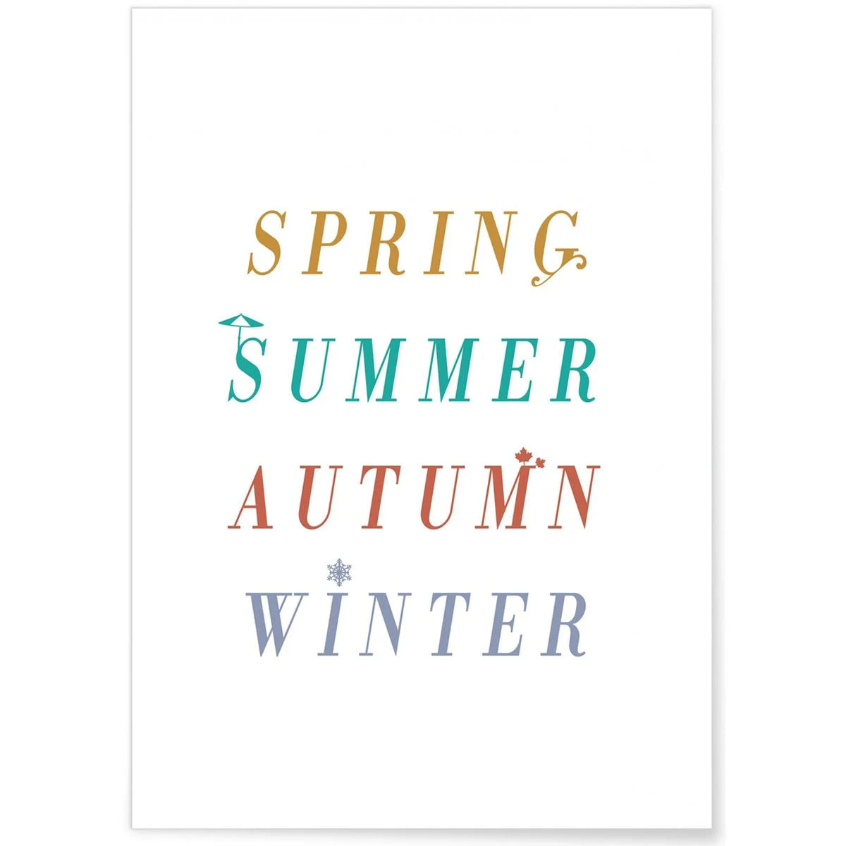 Affiche A3 - Quatre saisons